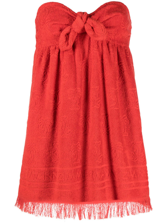 Zimmermann Alight Toweling Mini Dress Red