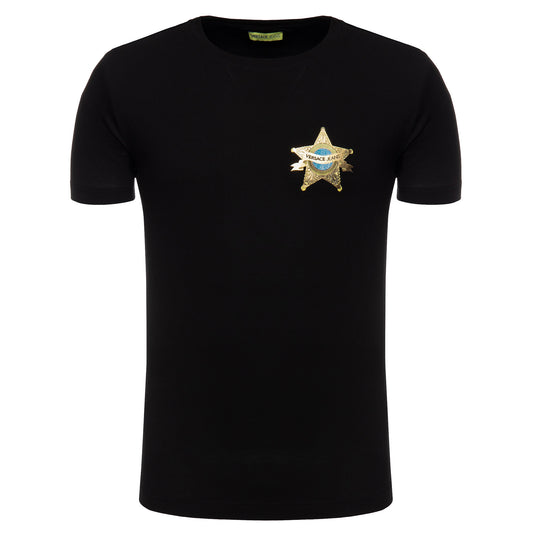 Versace Jeans Men's Black Gold Star T-Shirt