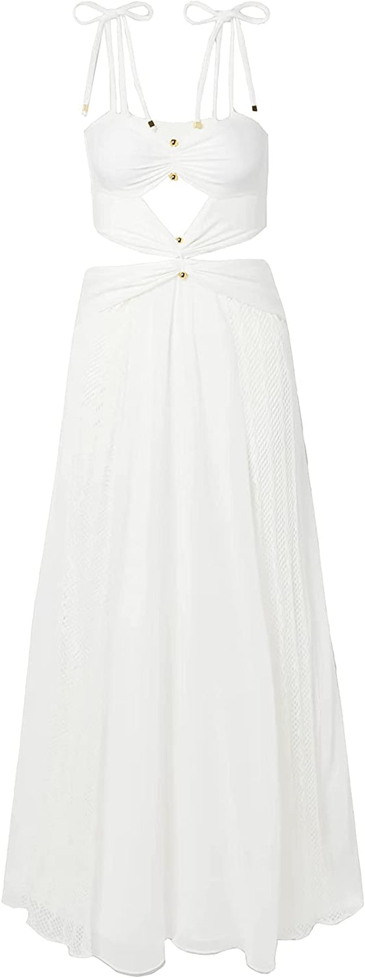 Patbo Cutout Beach Dress White