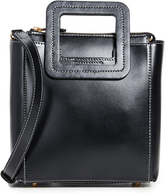 Staud Mini Shirley Leather Bag Black OS