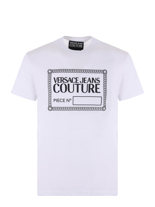 Versace Jeans Couture Men's White Label Design Short Sleeve T-Shirt