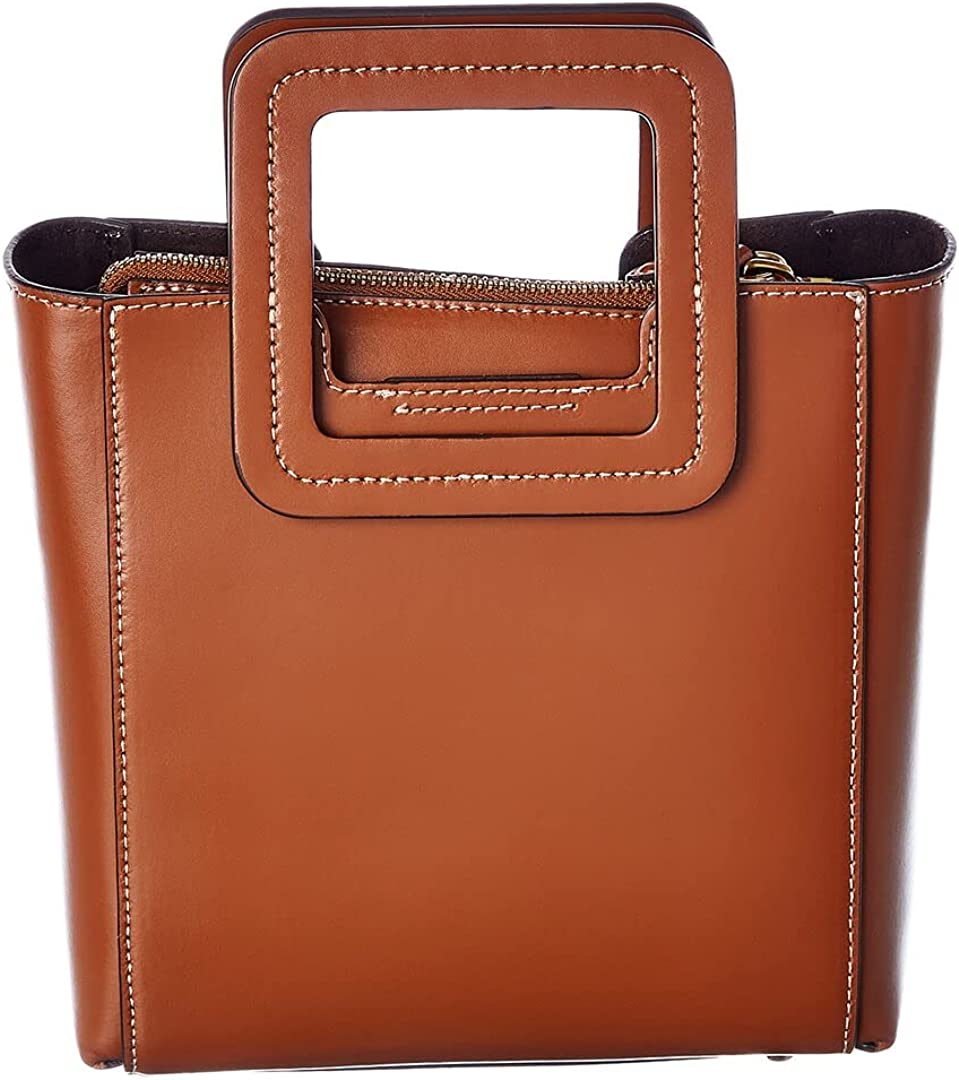 Staud Women Shirley Mini Detachable Strap Crossbody Leather Bag Tan OS