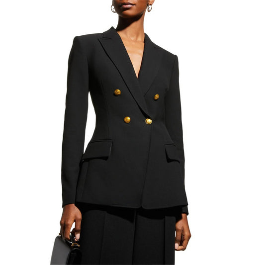 A.L.C. Women's Sedgwick II Jacket Black 4 Gold Button Blazer