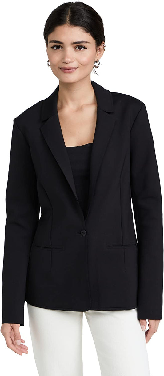commando Women's Neoprene CEO Blazer, Black Button Jacket