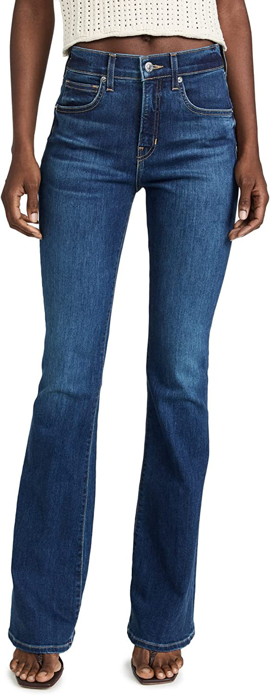 Veronica Beard Jean Women's Beverly High Rise Skinny Flare Jeans, Bright Blue