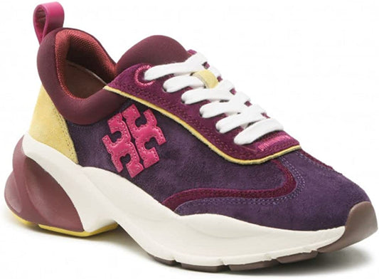 Tory Burch Women's Good Luck Trainer Purple Pink Sneakers