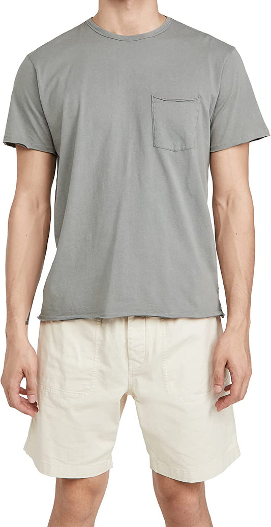 rag & bone Men Miles Tee in Principle Jersey Blue Grey Short Sleeves T-Shirt