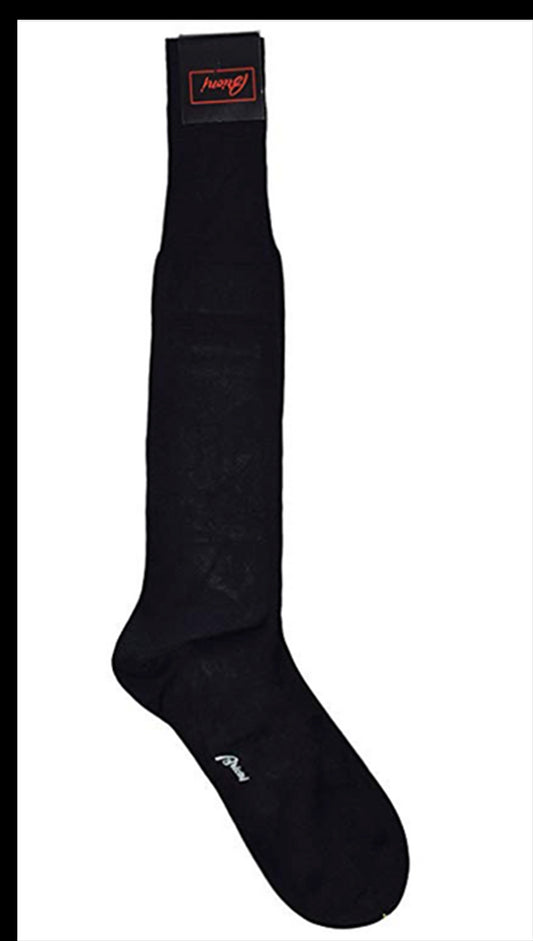 Brioni Men's 100% Cotton Navy Blue Long Socks