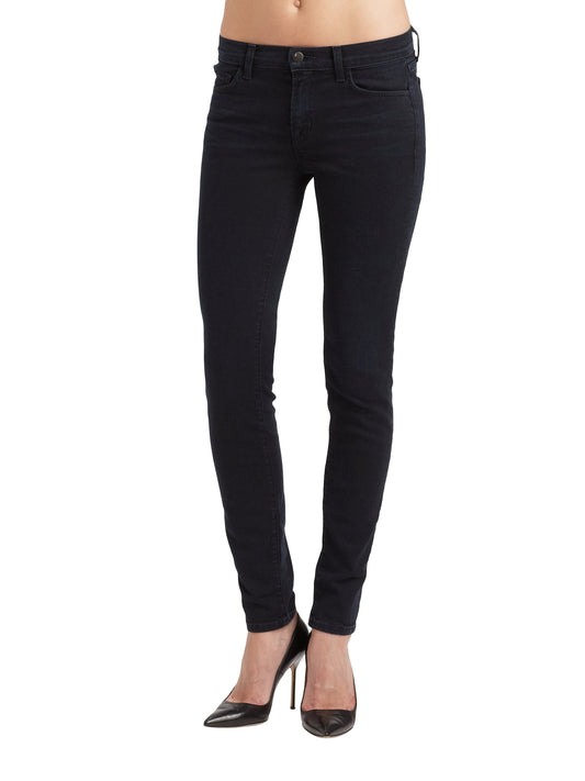 J Brand Women's Black Mid Rise Super Skinny Slim Cotton Blend Jeans Pants
