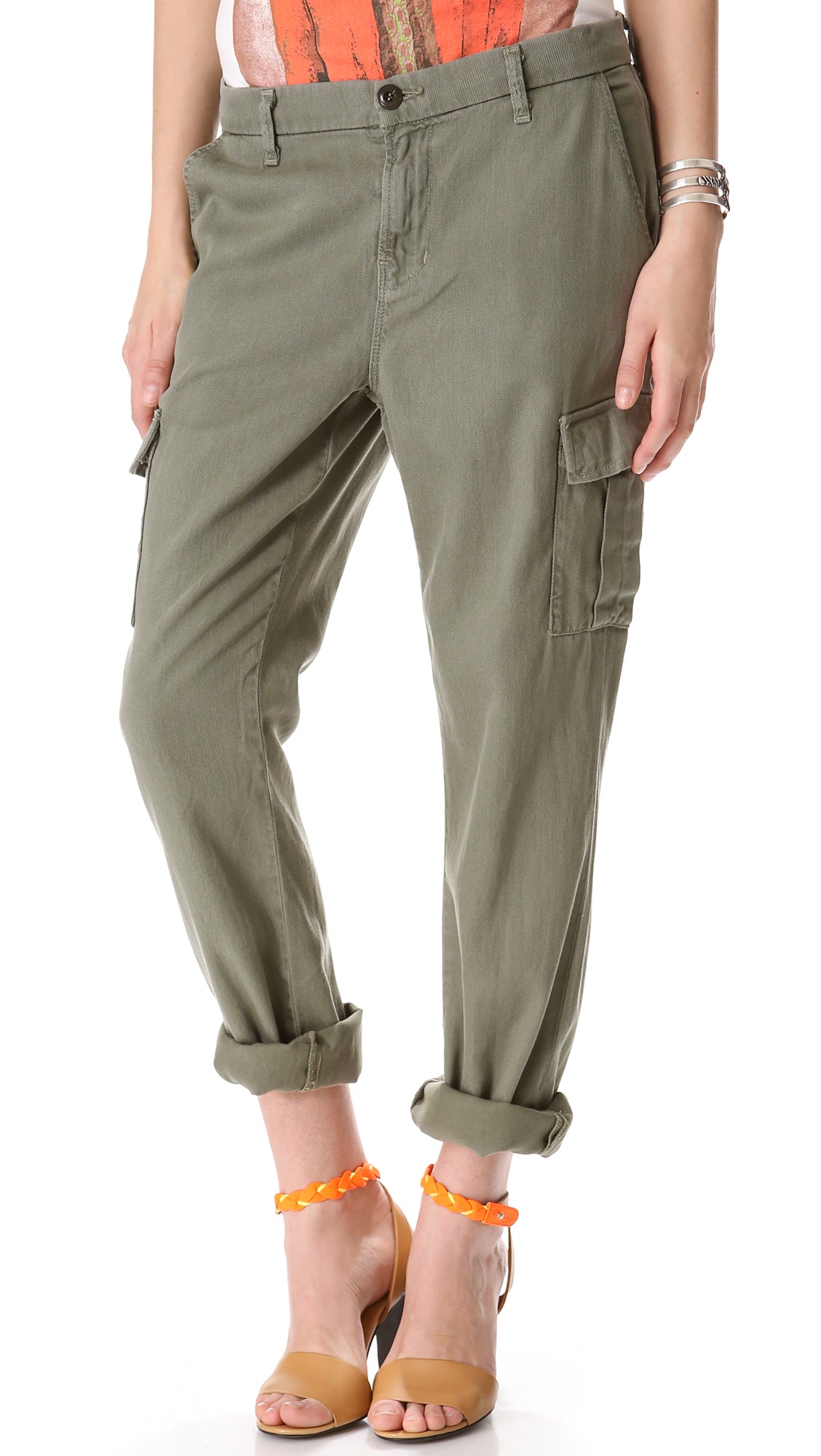 J Brand Croft Olive Green Easy Cargo Pants