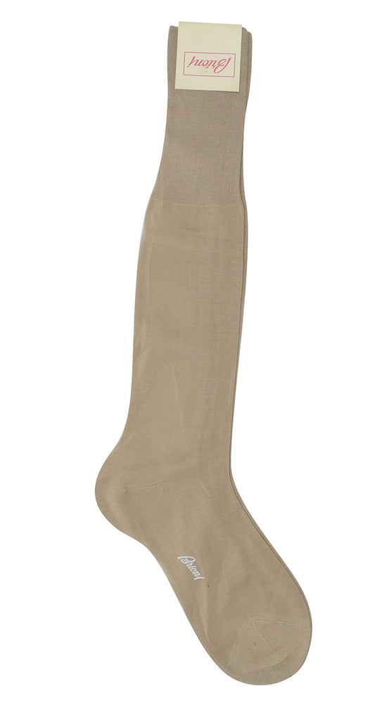 Brioni Men's Tan 100% Cotton Long Socks