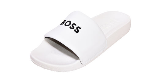 Hugo Boss Men's Reese White Pool Slides Shoes