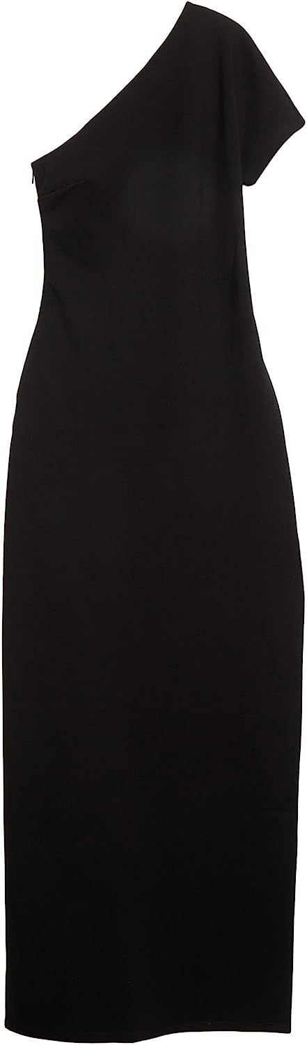 Staud Women Adalynn One Shoulder Neckline Cocktail Maxi Dress Black