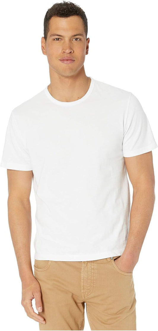 Vince Men Garment Dye S/S Crew Optic White Cotton T-Shirt Tee