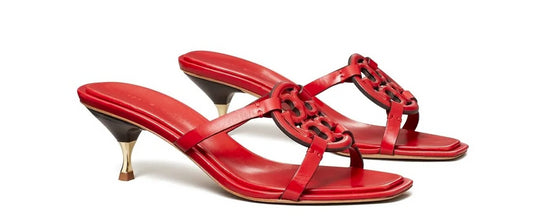 Tory Burch Women Footwear Geo Bombe Miller Low Heel 55Mm Sandals Triple Red