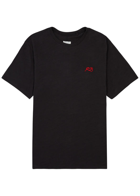 Rag & Bone Men Love Rb Tee Short Sleeve Crew Neck Cotton T-Shirt Black