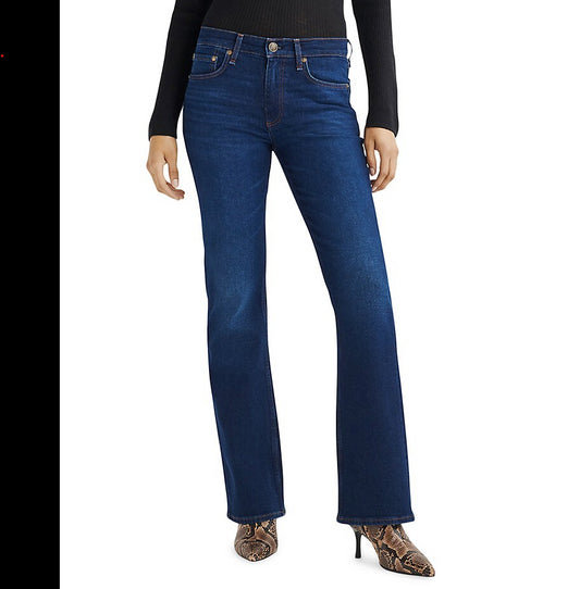 Rag & Bone Women Clarissa Peyton Bootcut Cotton Denim Jeans Blue