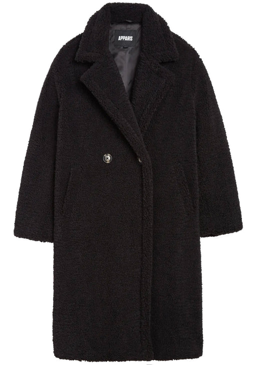 Apparis Women's Anoushka Faux Shearling Coat, Black