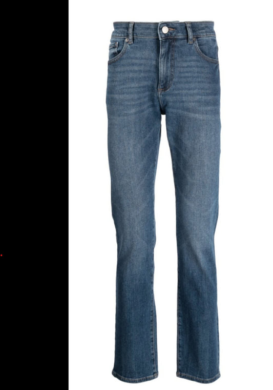DL1961 Men Nick Blue Denim Slim Fit Stretch Cotton Jeans Seaside