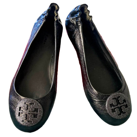 Tory Burch Women Footwear Minnie Travel Ballet Flats Pave Perfect Black /Jet
