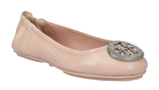 Tory Burch Women Footwear Minnie Travel Ballet Pave Shell Pink / Silver