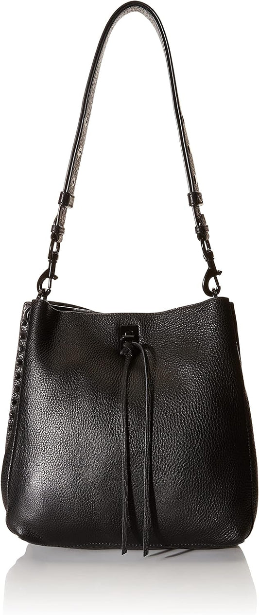 Rebecca Women Minkoff Darren Convertible Shoulder Leather Bag 001 Black OS