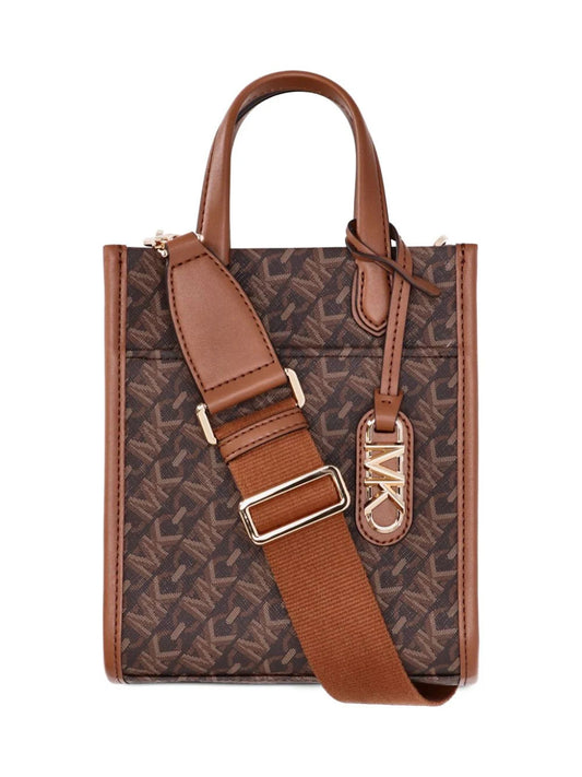 MIchael Michael Kors Women's Gigi-Xs Ns Shopper Tote Crossbody Hadnbag, Brown/Luggage