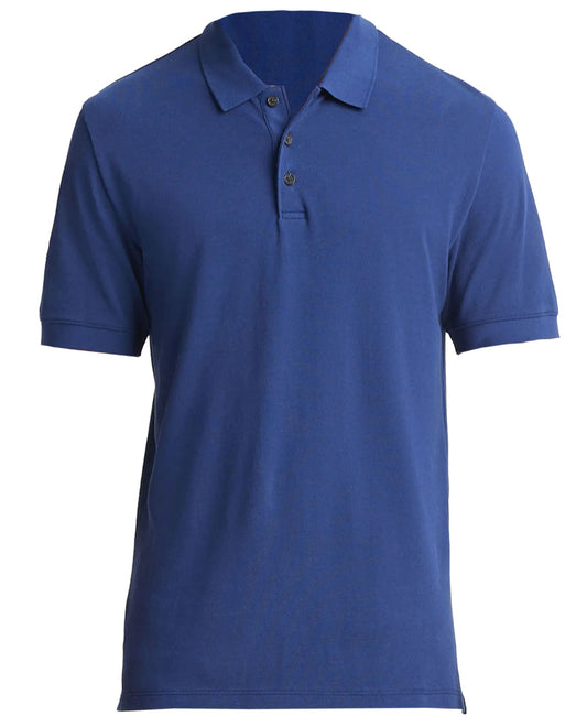 Vince Men's Royal Blue Solid Pique Cotton Short Sleeve Polo T-Shirt