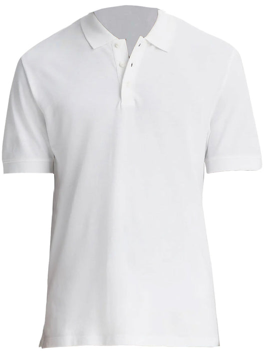 Vince Men's Pique Short Sleeve Polo, Optic White