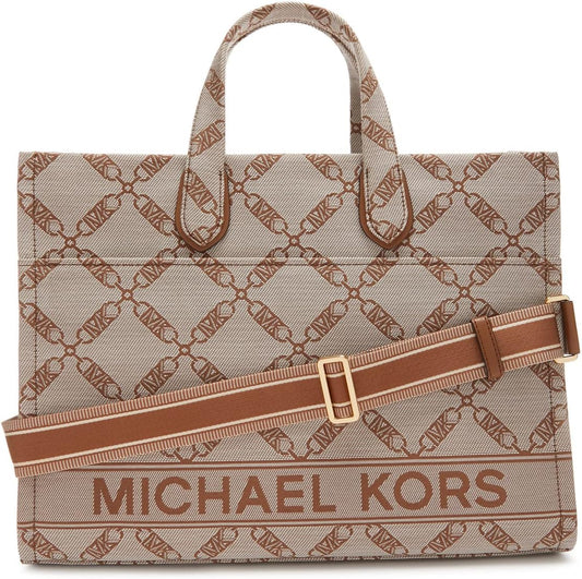 Michael Kors Gigi Large Grab Tote Natural/Luggage One Size