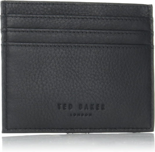Ted Baker Men Cardholder Leather Wallet Evet Striped Pu Black OS